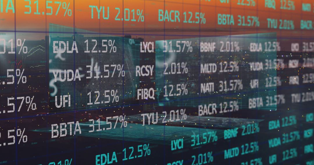 Financial Data Visualization with Urban Backdrop