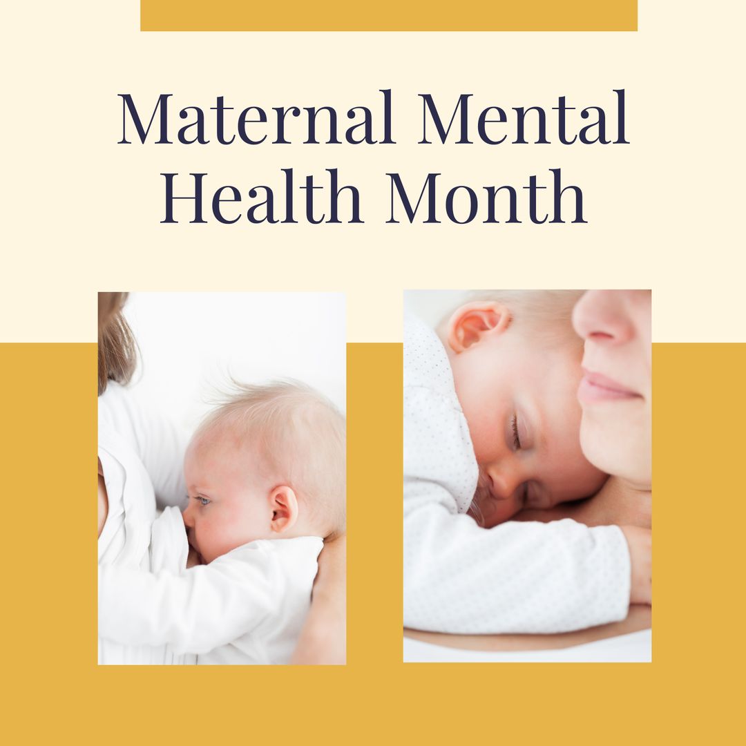 Maternal Mental Health Month Awareness with Mother and Baby - Download Free Stock Templates Pikwizard.com