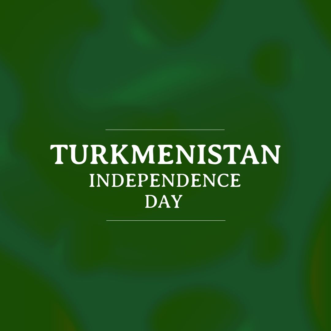 Turkmenistan Independence Day Celebration on Green Backdrop