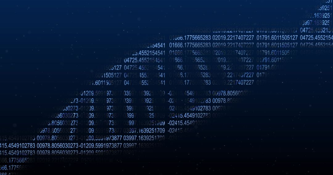 Blue 3D DNA Strand with Glowing Data Codes on Digital Grid