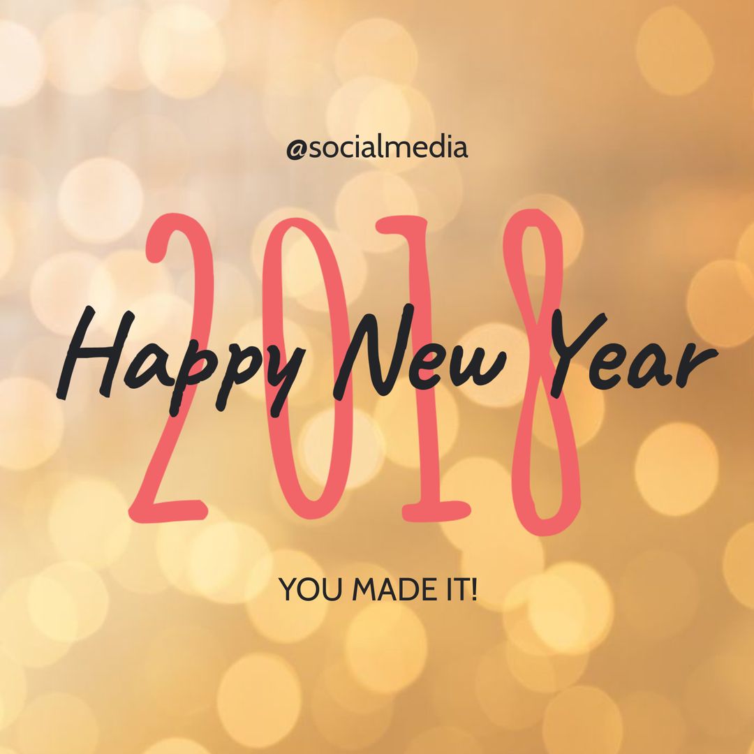 New Year Celebration with Sparkling Background