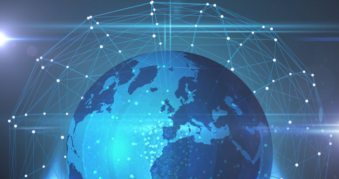 Global Network Connectivity Concept Glowing With Technology