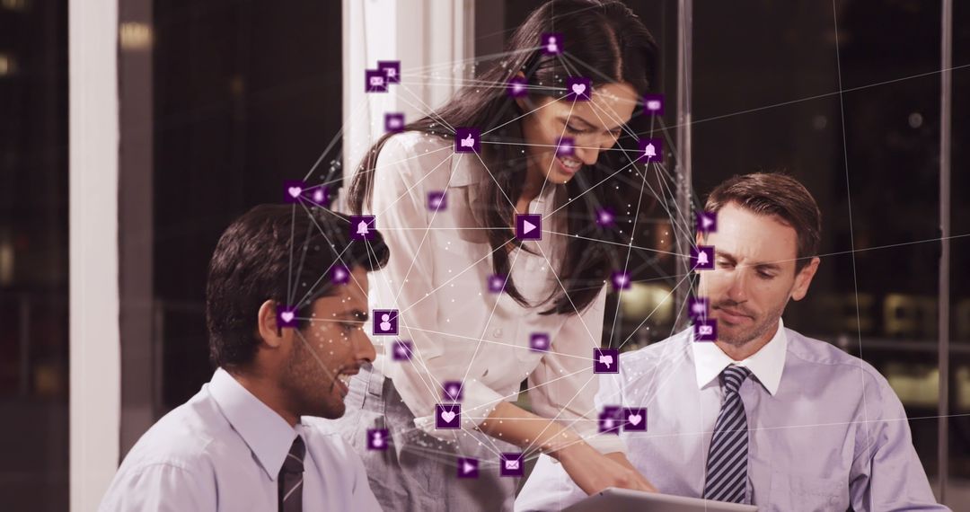 Global Businesspeople Networking in Modern Office