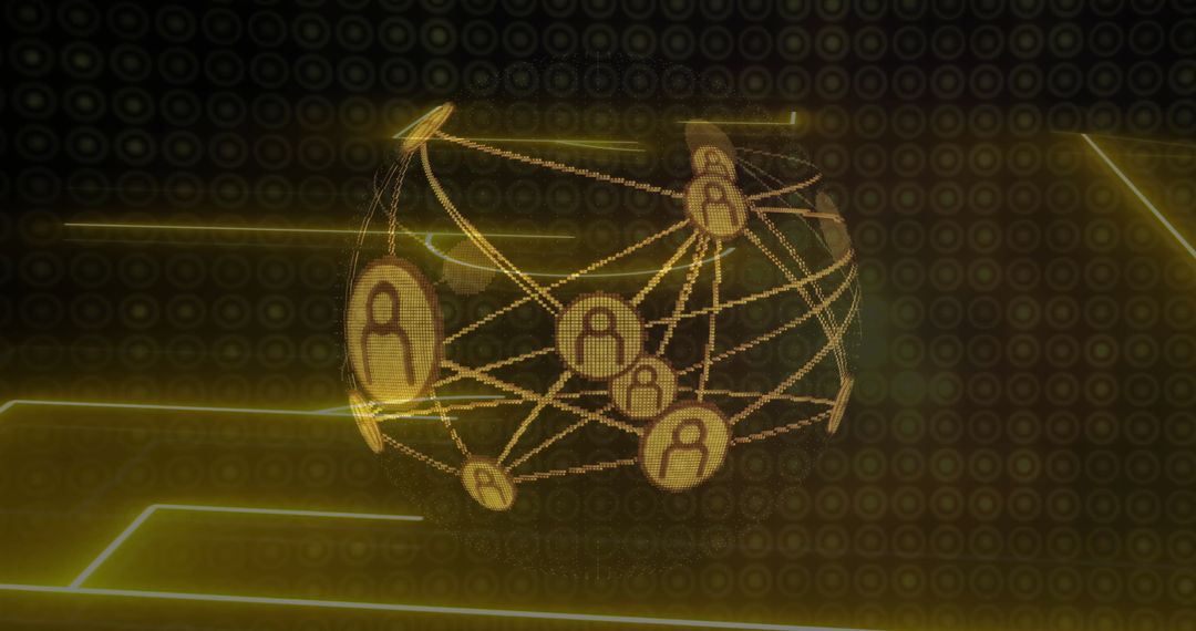 Futuristic Globe Representing Global Digital Connections in Abstract Space