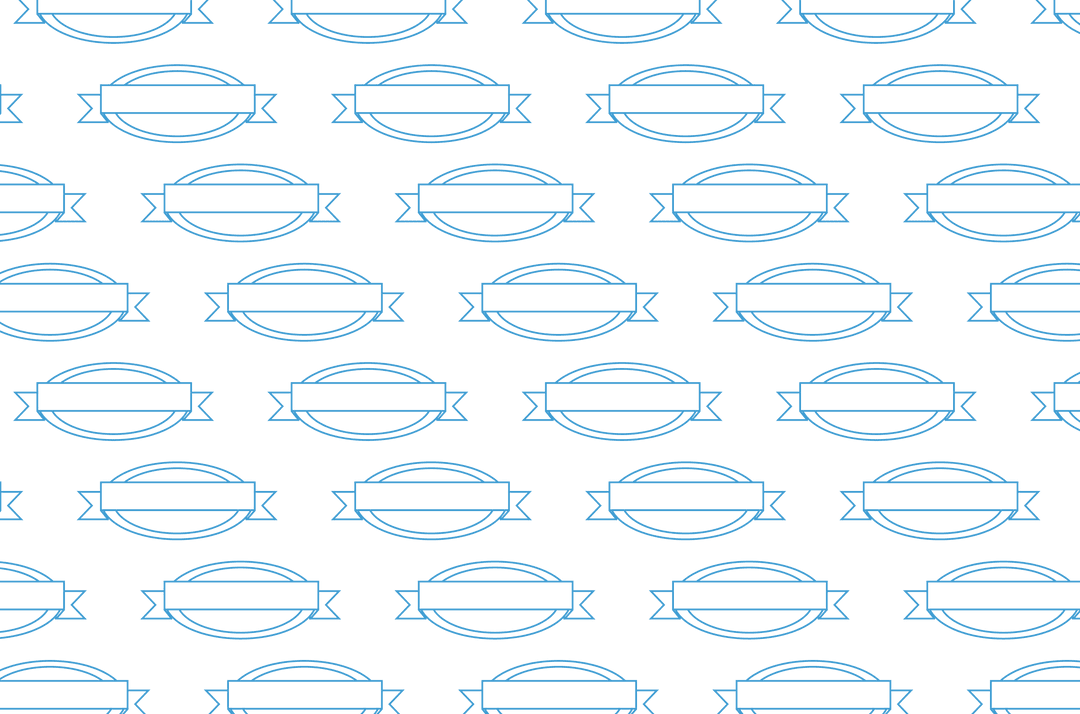 Repeating Blue Badge Pattern on Transparent Background Illustration