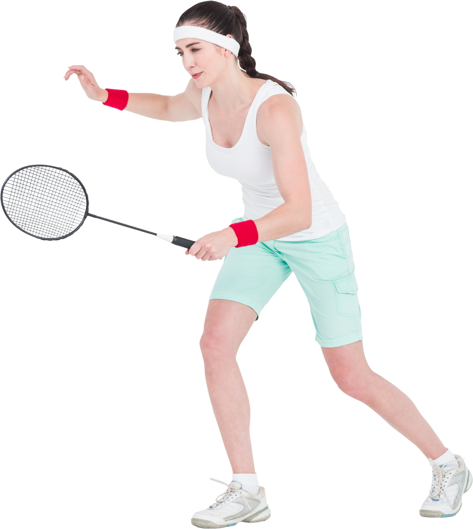 Female Athlete Playing Badminton Transparent Background - Download Free Stock Images Pikwizard.com