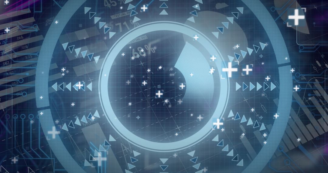 Futuristic Digital Interface with Data and Secure Connections