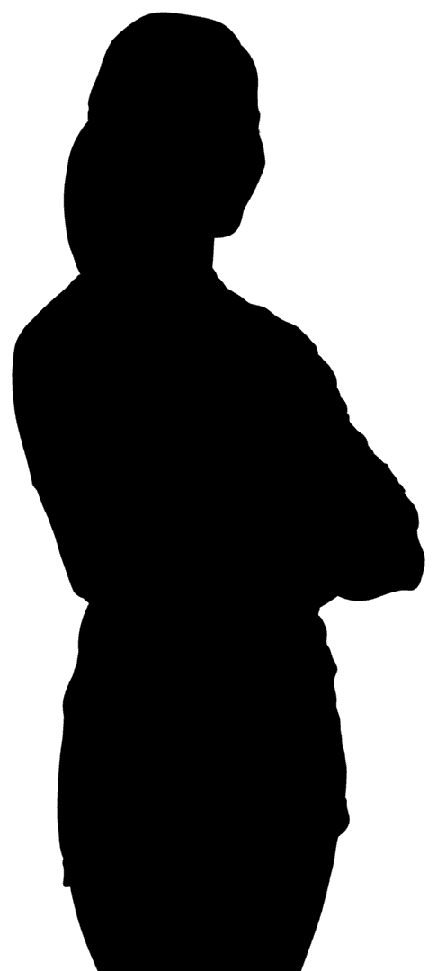 Transparent Silhouette of Female Figure in Motion