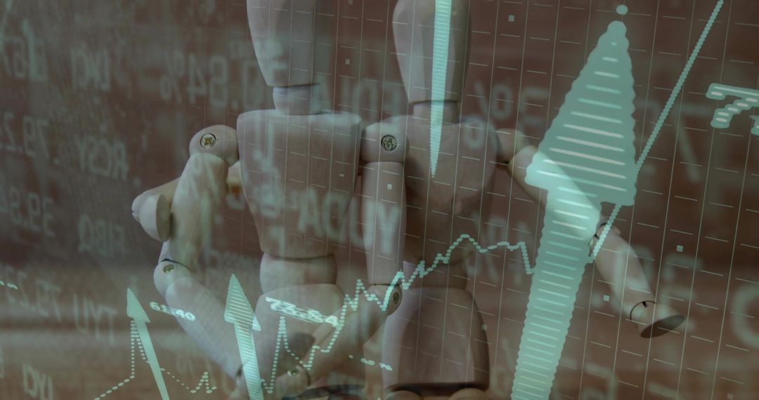 Abstract Financial Growth Data Visualization with Mannequin