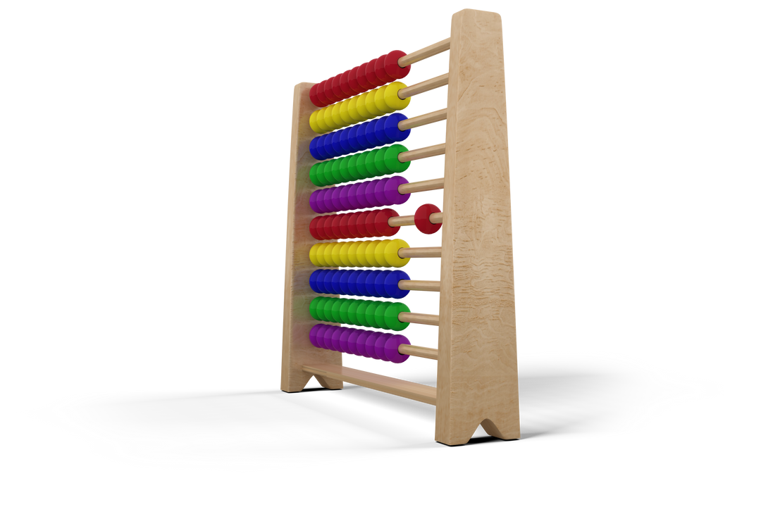 Colorful Abacus Isolated Transparent Background for Education and Learning Concept - Download Free Stock Images Pikwizard.com