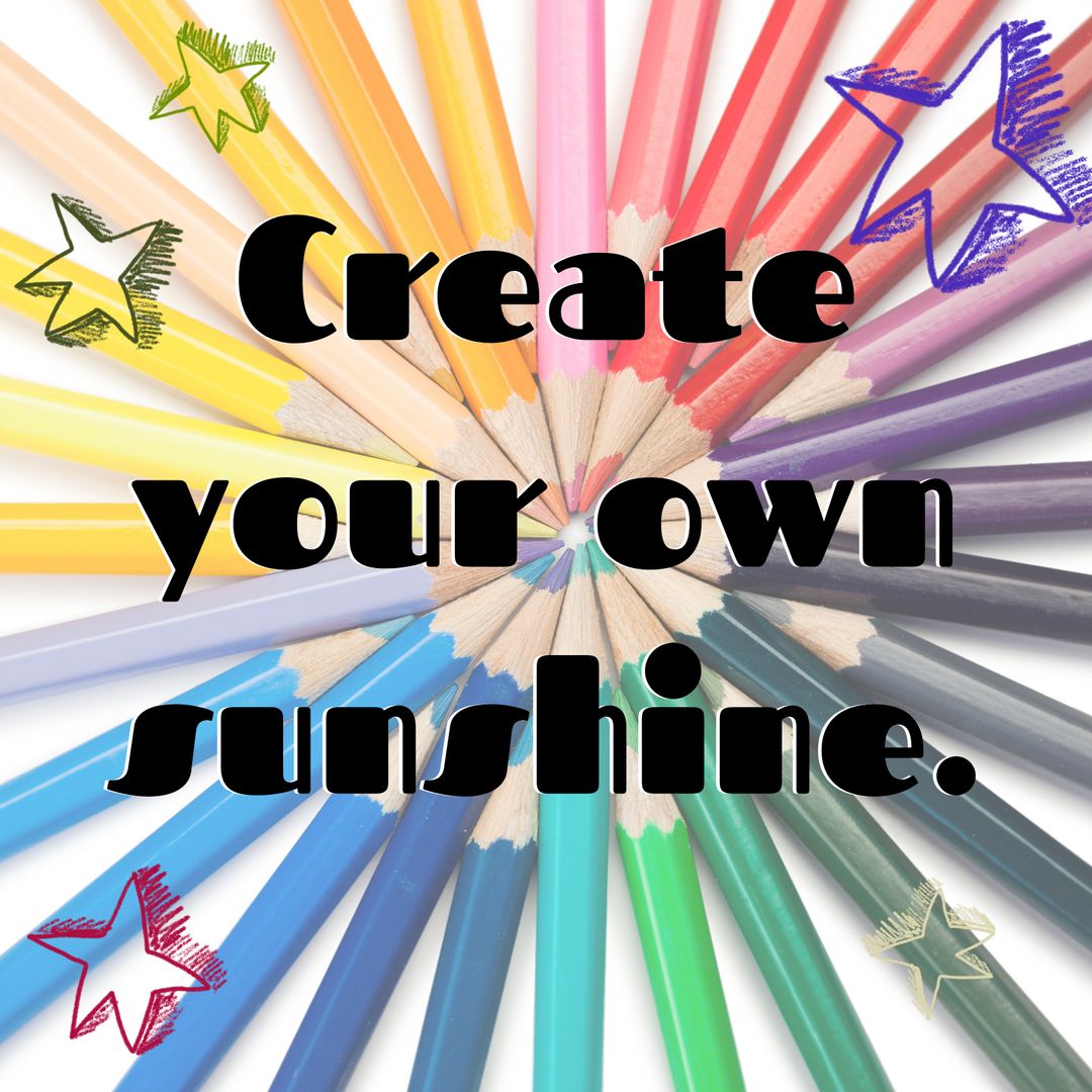 Colorful Pencils Motivational Poster with Creative Message
