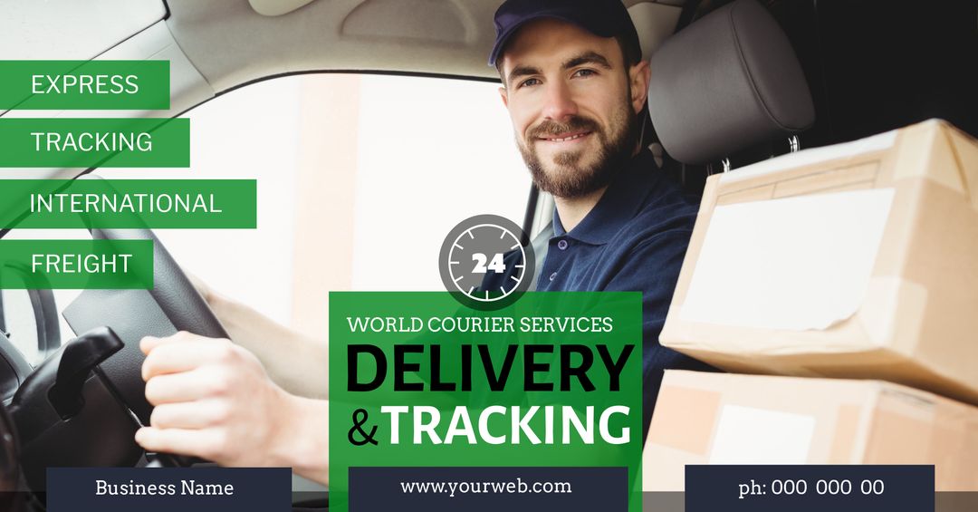 Smiling Delivery Driver Enhancing Courier Service Reliability