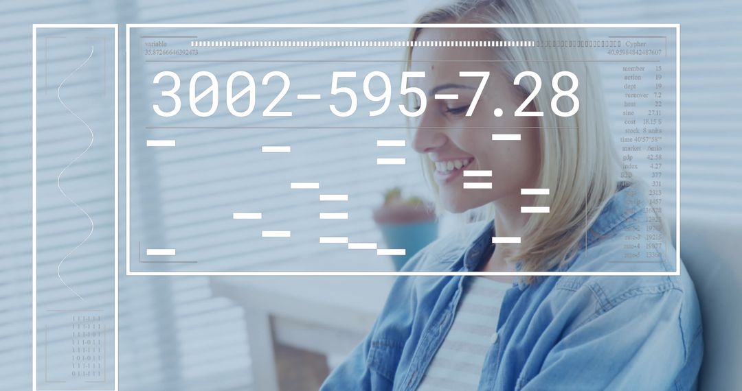 Woman Analyzing Data on Digital Interface in Office