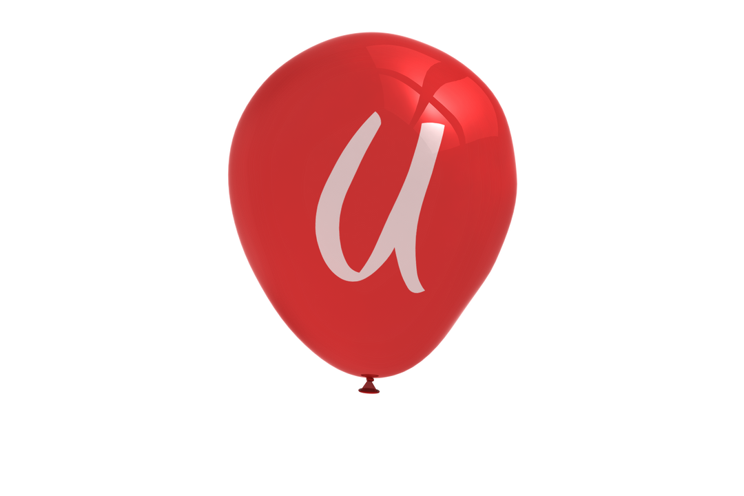 Red Balloon with Letter U on Transparent Background for Celebrations - Download Free Stock Images Pikwizard.com