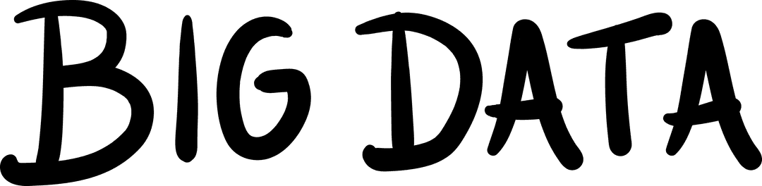 Big Data Text on Transparent Background Vector Illustration