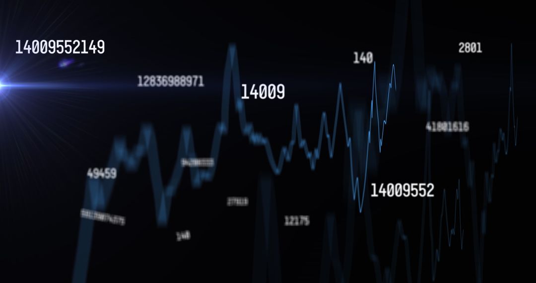 Dynamic Financial Data Processing Visualization on Black Background