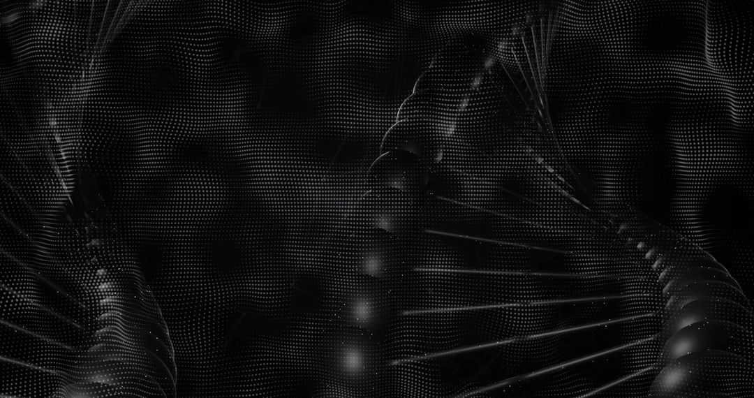 Futuristic Dotted Mesh with Glowing Digital Matrix