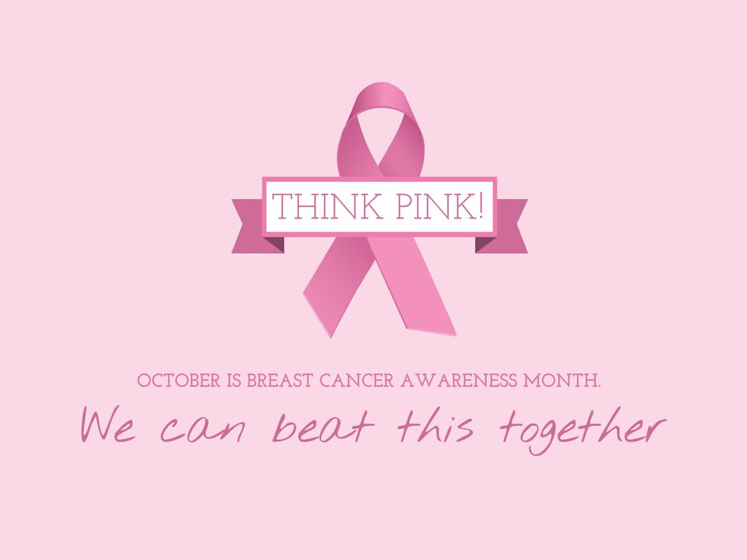 Breast Cancer Awareness Month Pink Ribbon Encouragement - Download Free Stock Templates Pikwizard.com