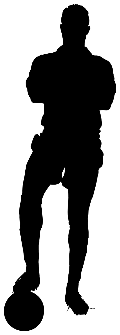 Soccer Player in Action on Transparent Background