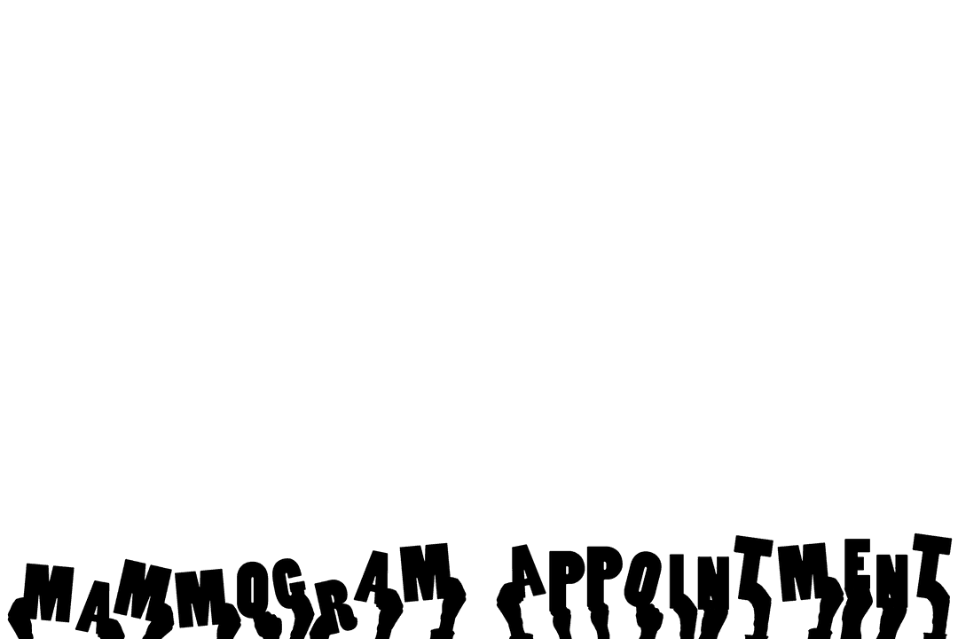 Transparent Mammogram Appointment Hands Illustration