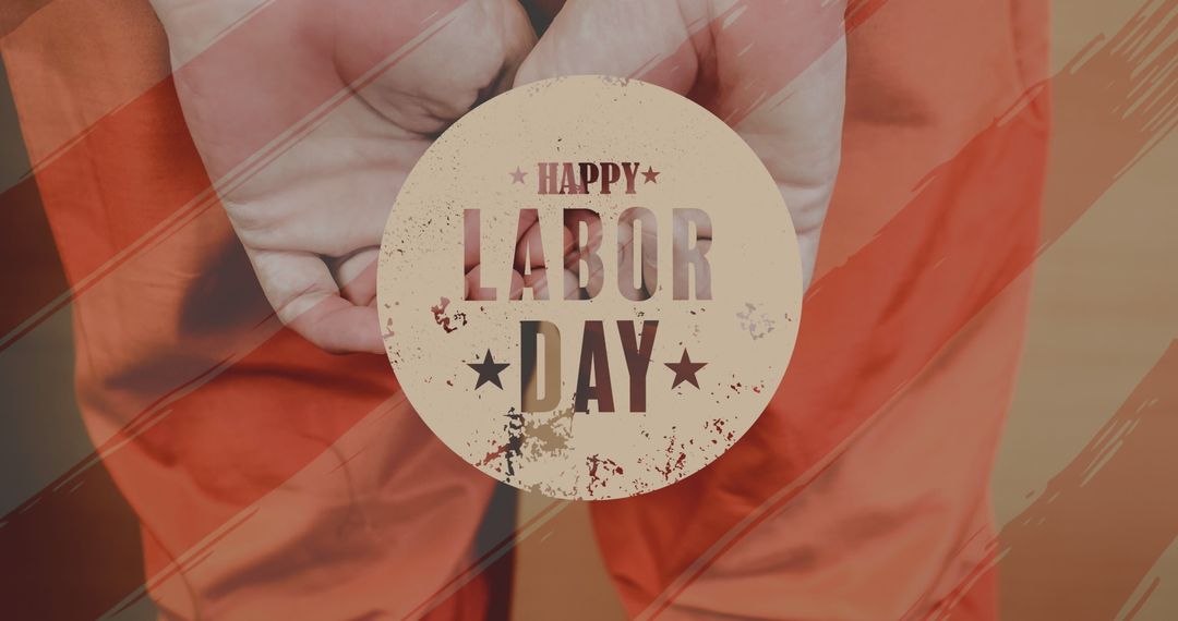 Labor Day Celebration with American Flag Pattern