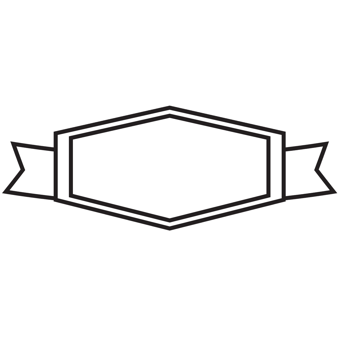 Blank Badge on Transparent Background with Ribbon Design