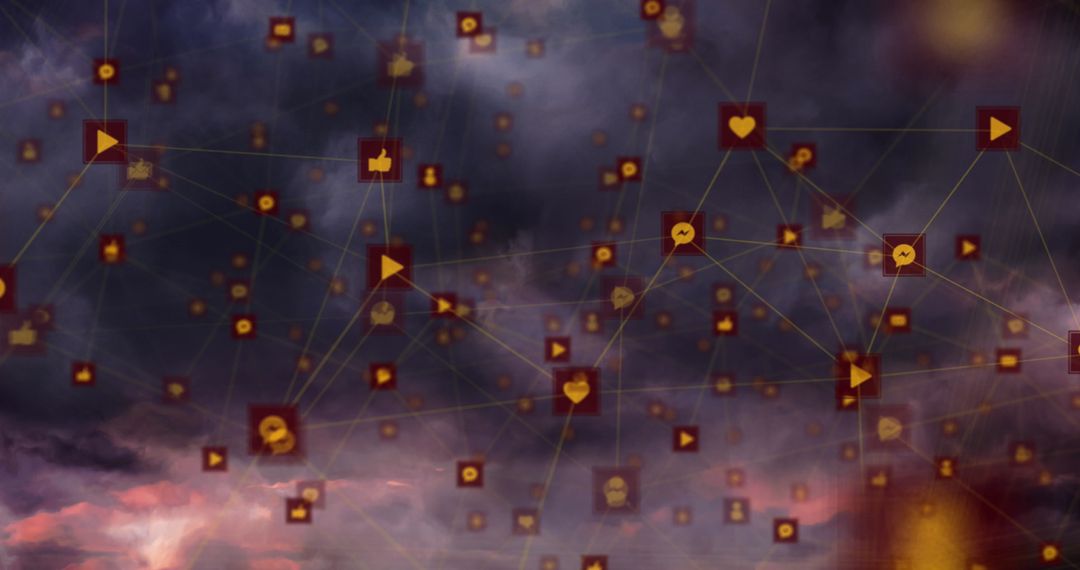 Floating Social Media Icons in Virtual Cloud Network