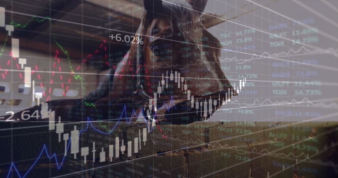 Conceptual Finance Overlap with Agriculture Shown on Horse