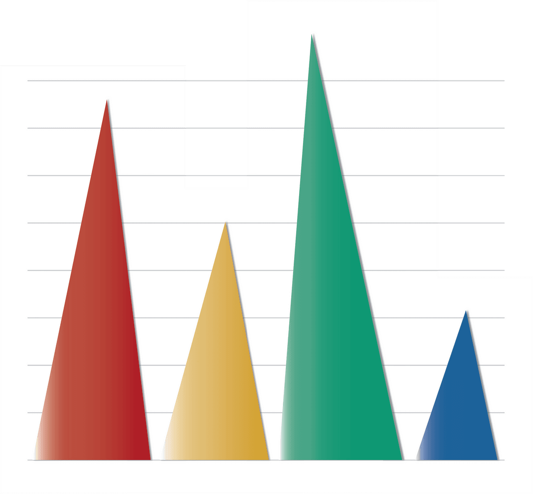 Colorful Pencil Leads and Grid on Transparent Background