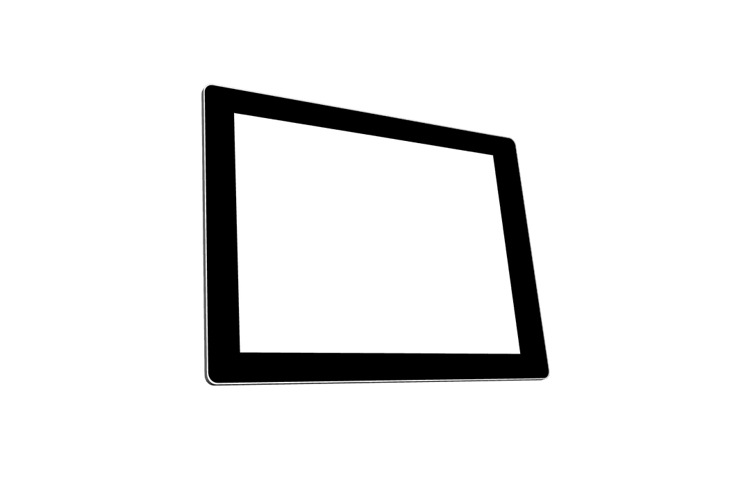 Minimal Black Framed Void on Transparent Background