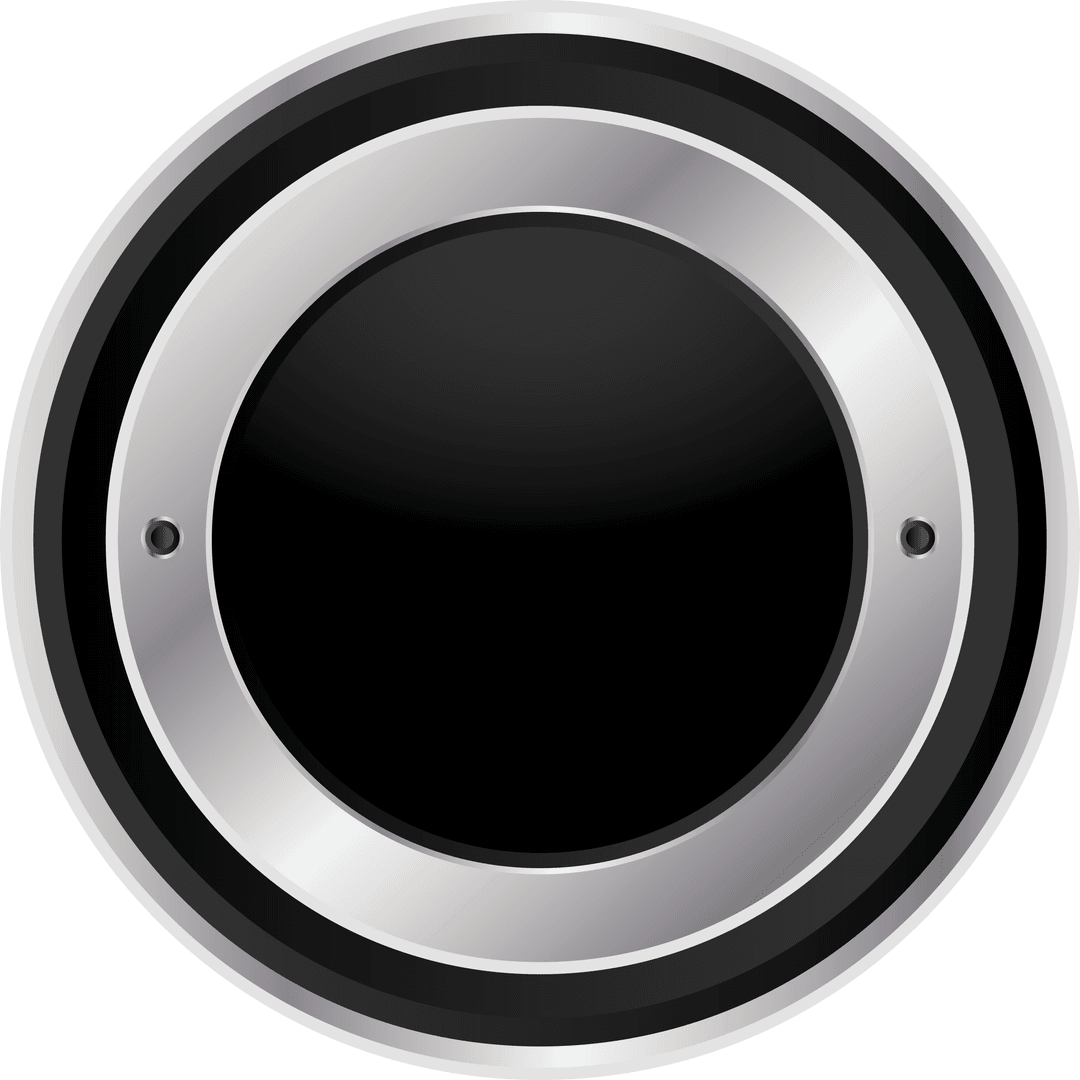 Abstract Silver and Black Circles on Transparent Background