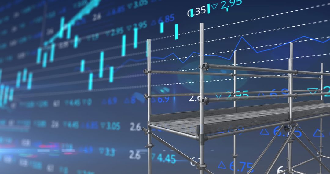 Financial Growth Visualization with Scaffolding Overlay