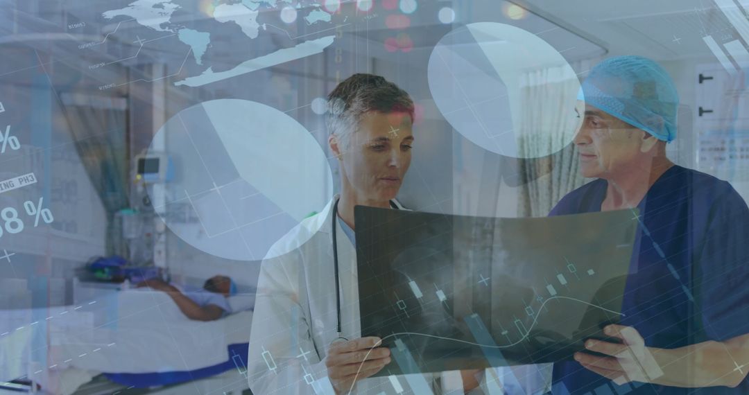 Doctors Analyzing Medical Data with Global Network Overlay