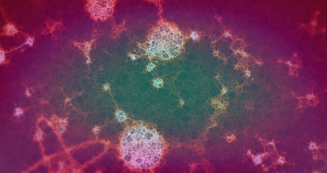 Abstract Molecular Patterns on Vivid Purple Background