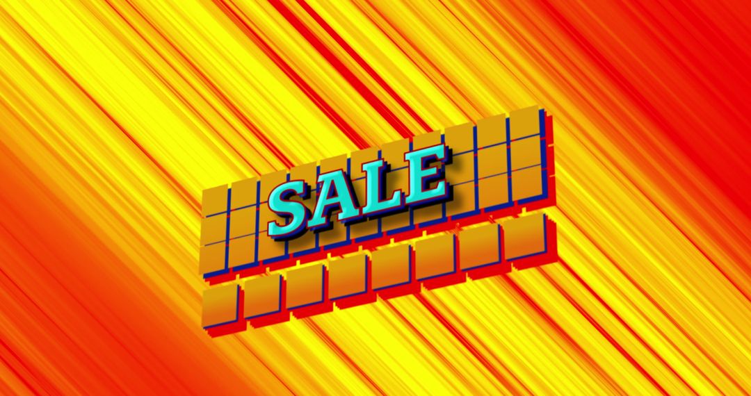 Retro Style Sale Graphic on Vibrant Abstract Background