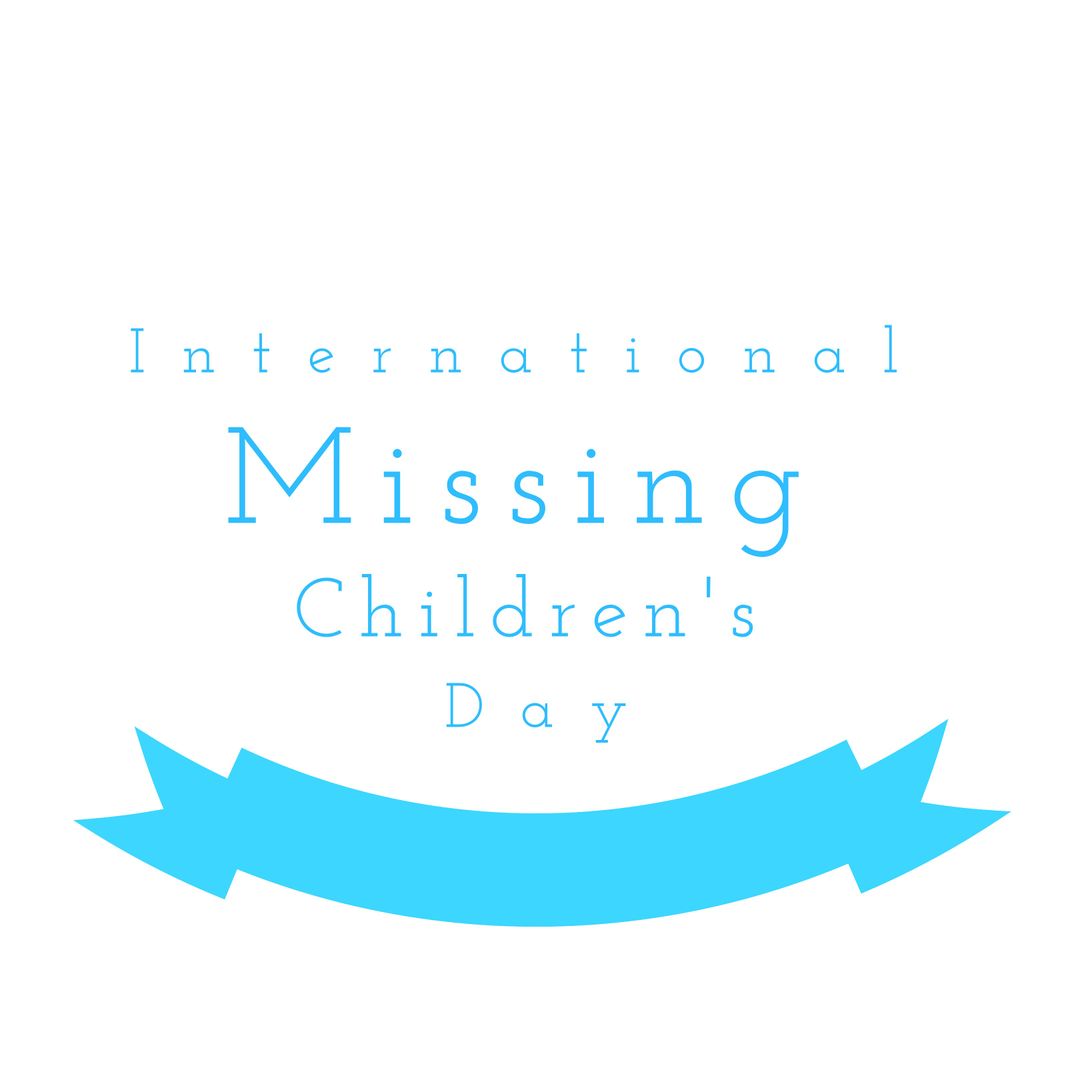 International Missing Children's Day Text with Ribbon Illustration - Download Free Stock Templates Pikwizard.com