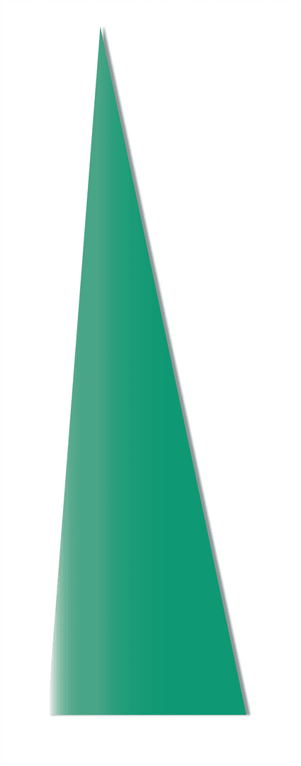 Green Transparent Triangle on White Background Vector Illustration