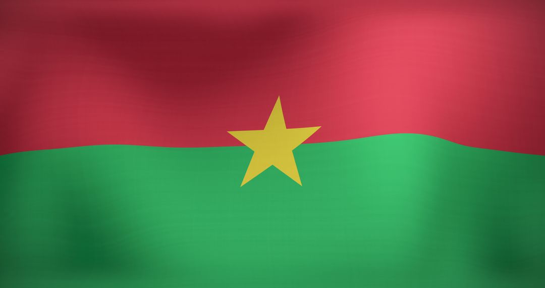 Waving Flag of Burkina in Wind Animation Concept