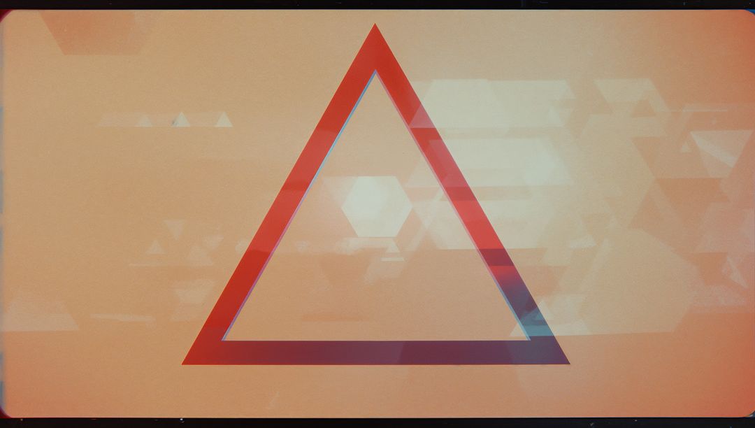 Abstract Triangle and Hexagon Pattern with Glitch Effects