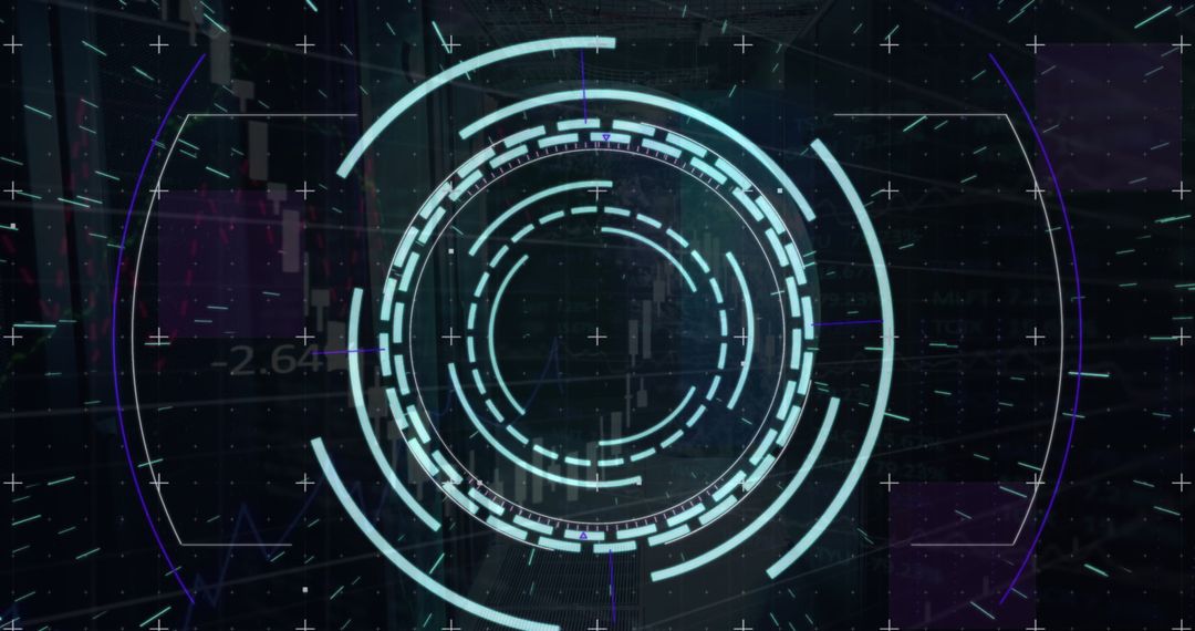 Digital Data Interface with Futuristic Graphic Elements