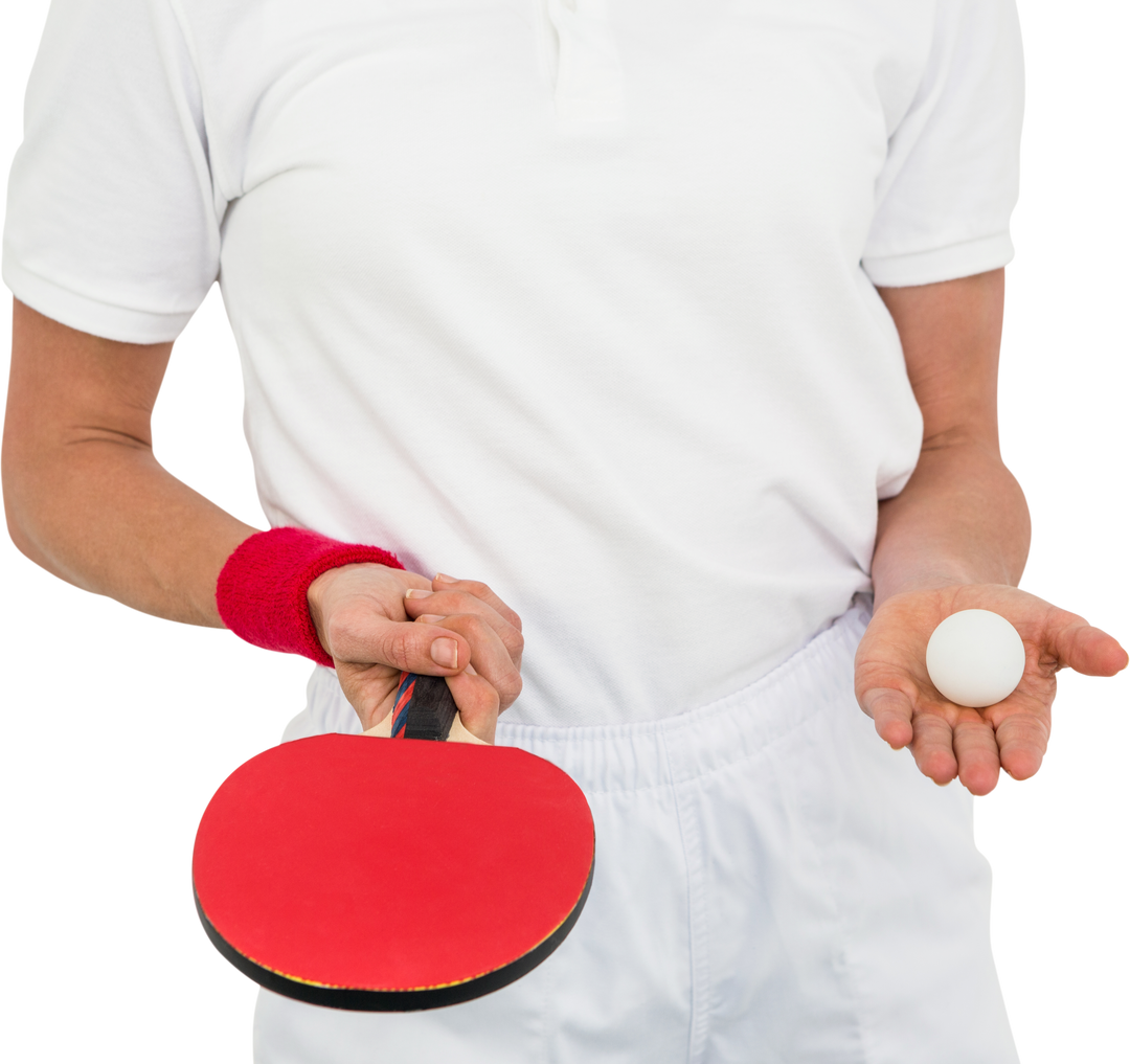 Female Athlete Holding Table Tennis Paddle and Ball Transparent Background - Download Free Stock Images Pikwizard.com