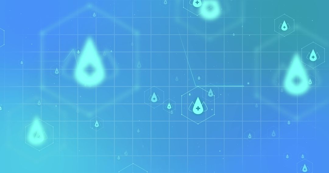 Futuristic Medical Data Cluster on Digital Grid Background