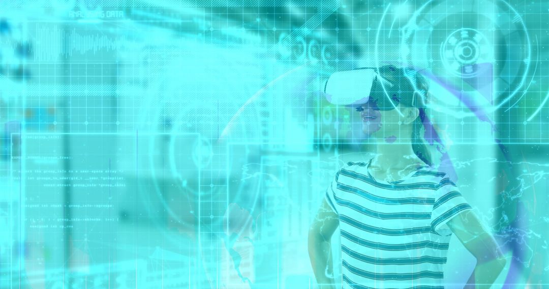 Futuristic Virtual Reality and Data Integration Concept