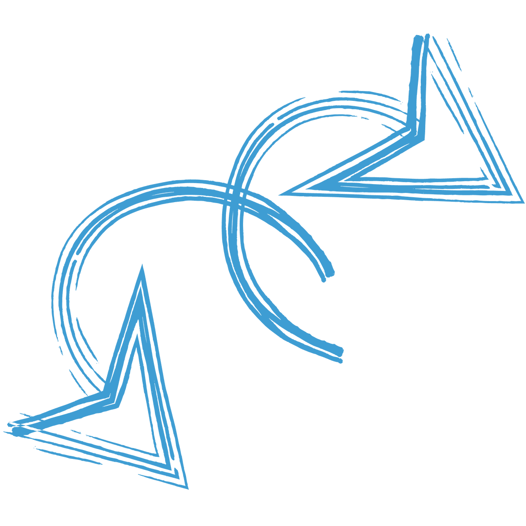 Digital Blue Arrow Illustration on Transparent Background