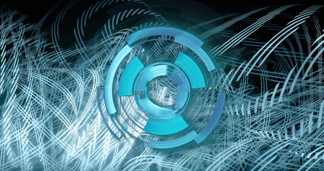 Futuristic Digital Interface with Scanning Effects