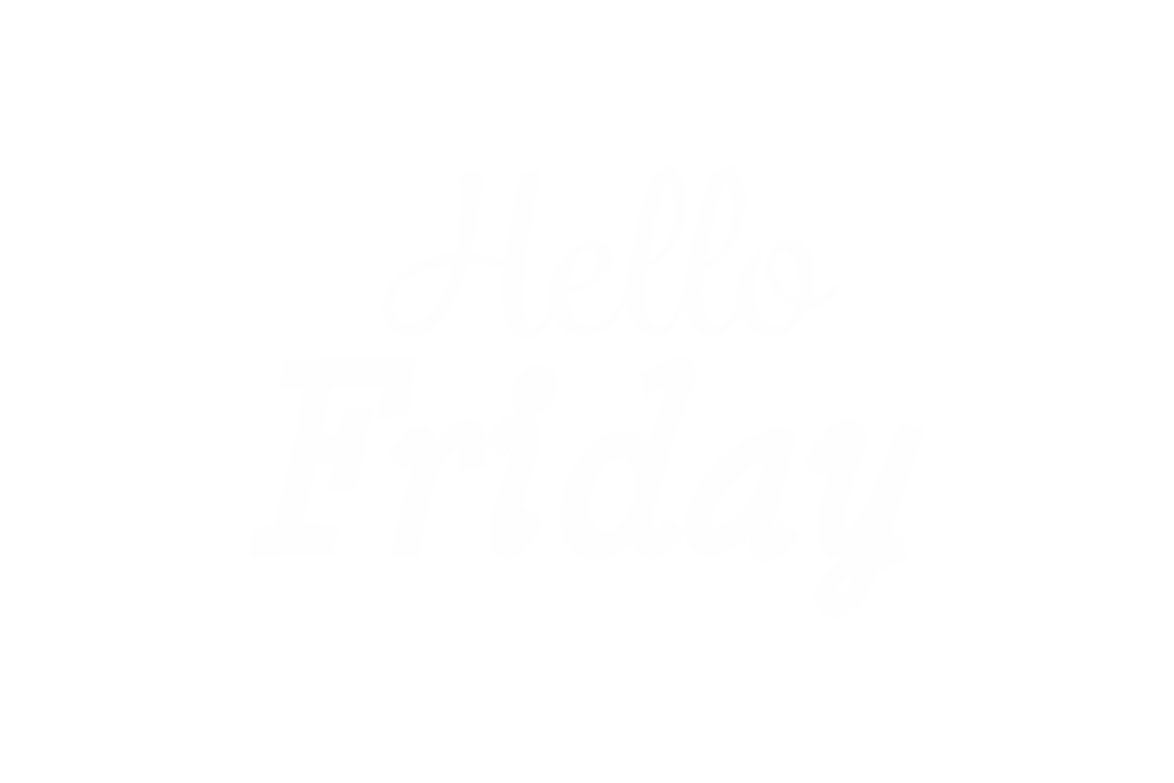 Hello Friday Text on Transparent Background for Celebrations