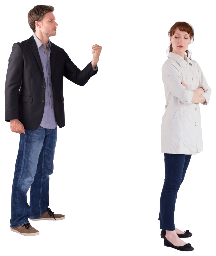Transparent Argument Between Couple with Angry Expressions - Download Free Stock Images Pikwizard.com