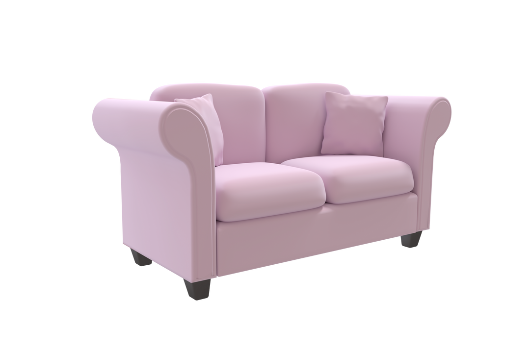 Transparent Pink Couch Illustration for Furniture and Interior Design Projects - Download Free Stock Images Pikwizard.com