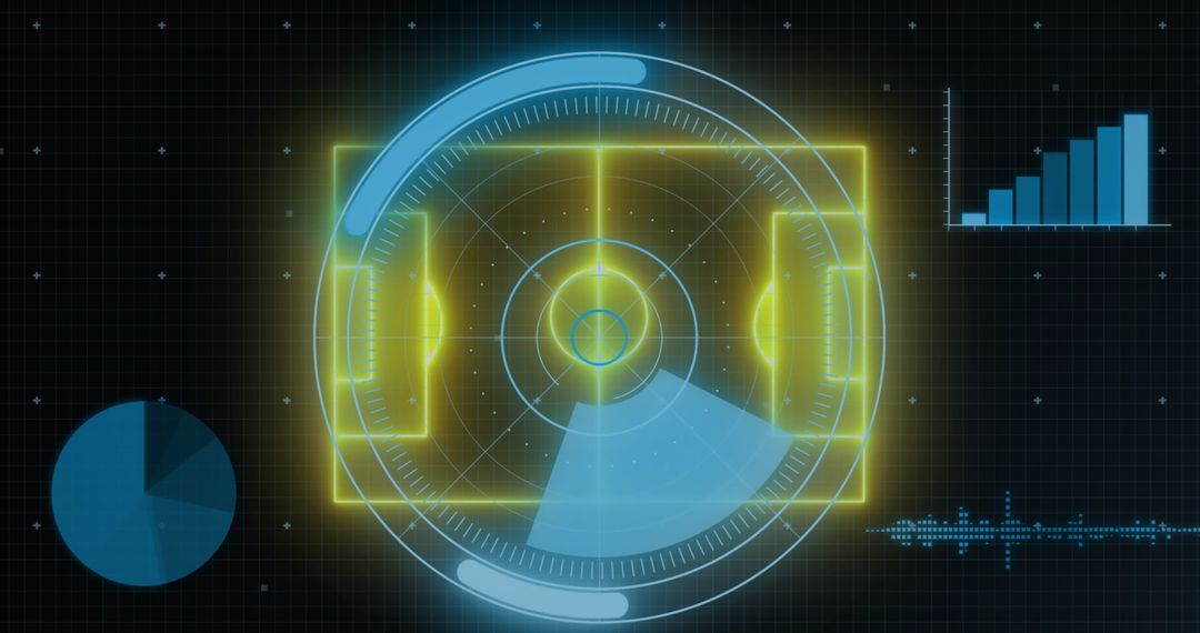 Abstract Digital User Interface with a Technology Theme