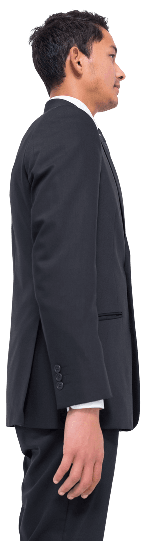 Smiling Professional Asian Businessman on Transparent Background